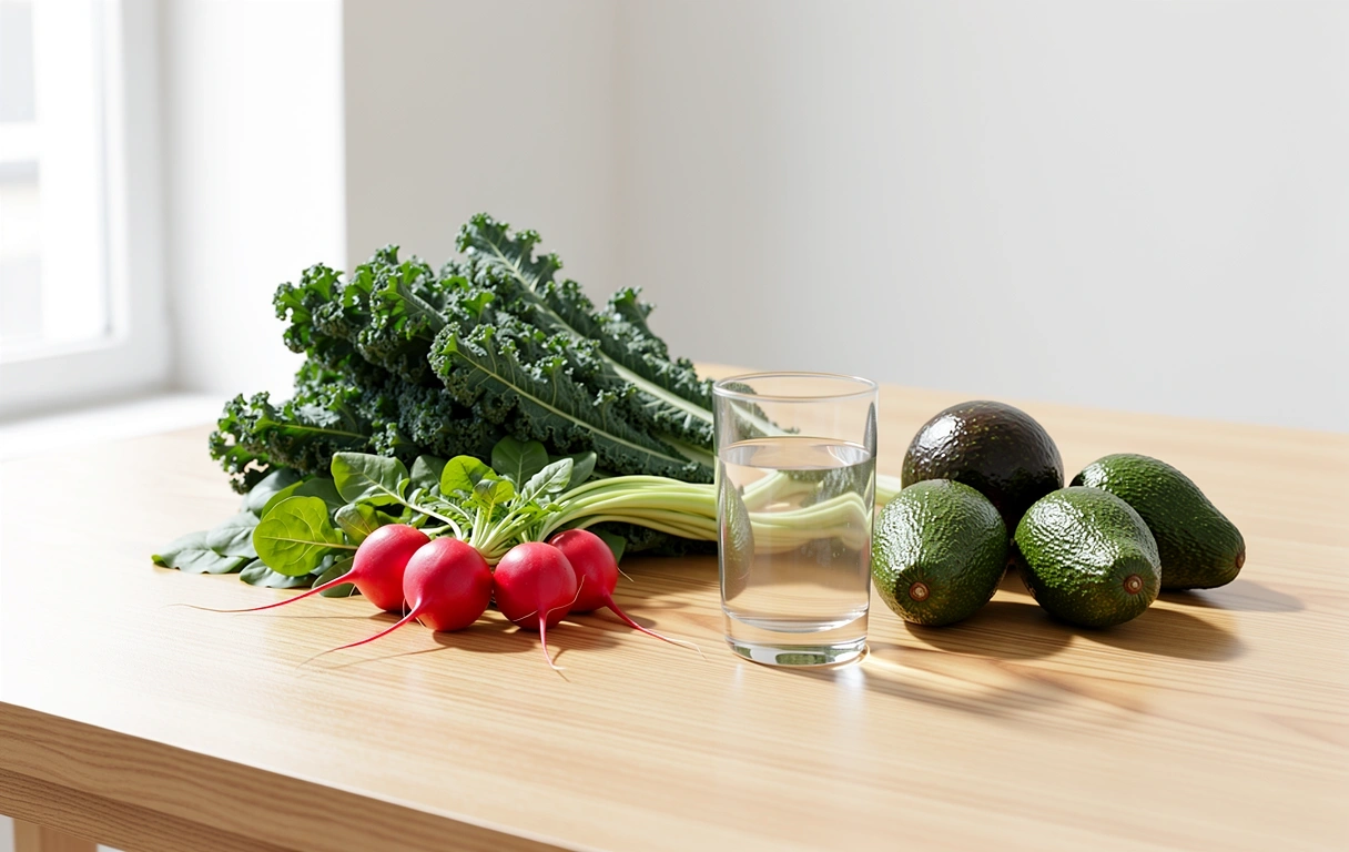 Frische gesunde Lebensmittel für einen Ernährungsplan